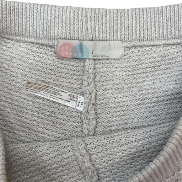 Free People Hailee Sweater Set in Ivory Heather Light Grey Size Large - Picture 11 of 11